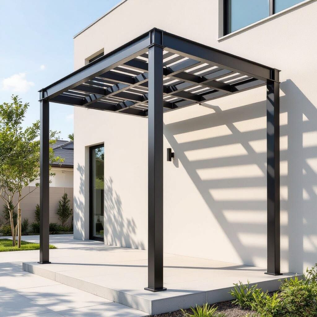 Modern Aluminum Pergola with Cantilever Design