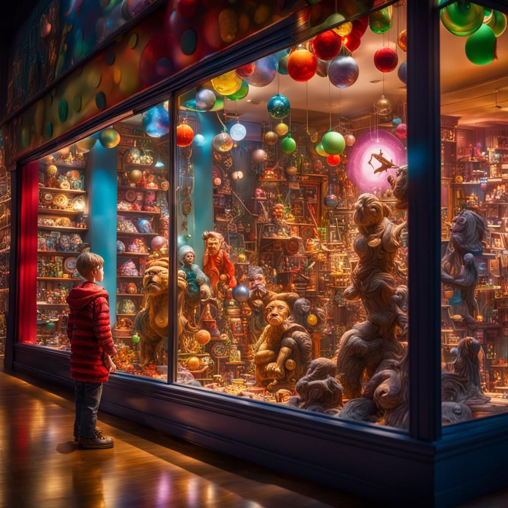 Display Window in an Old Fashioned Toy Store