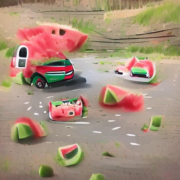 Whimsical Watermelon Car Creation