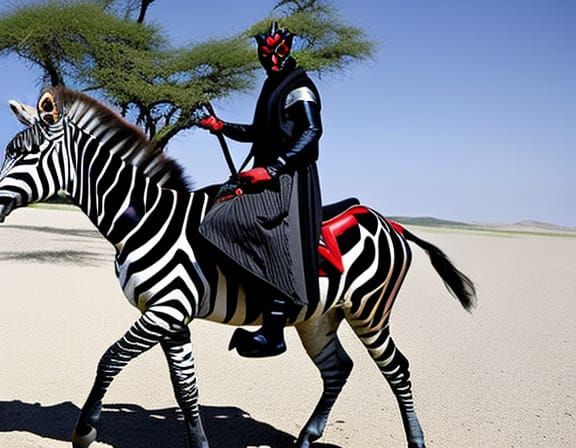Darth Maul Rides a Zebra