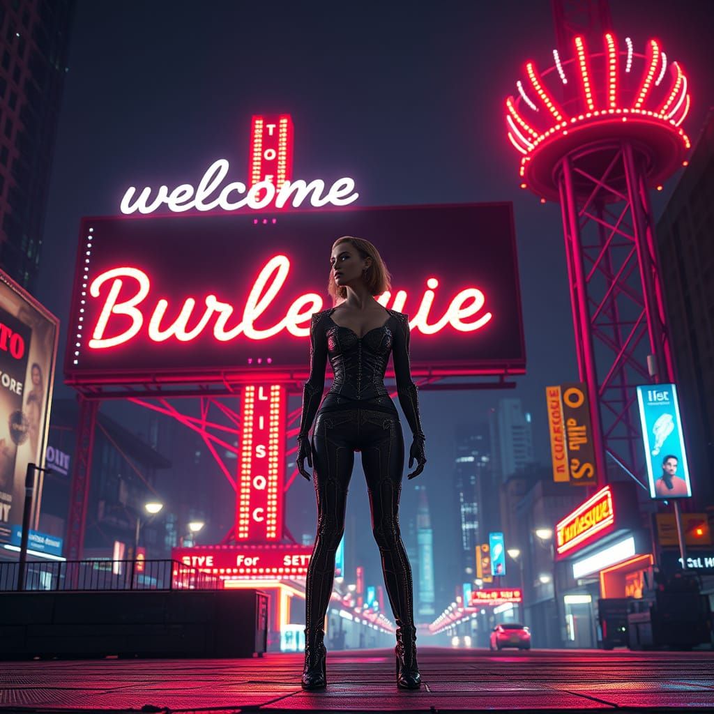 Surreal Neon Metropolis at Dusk