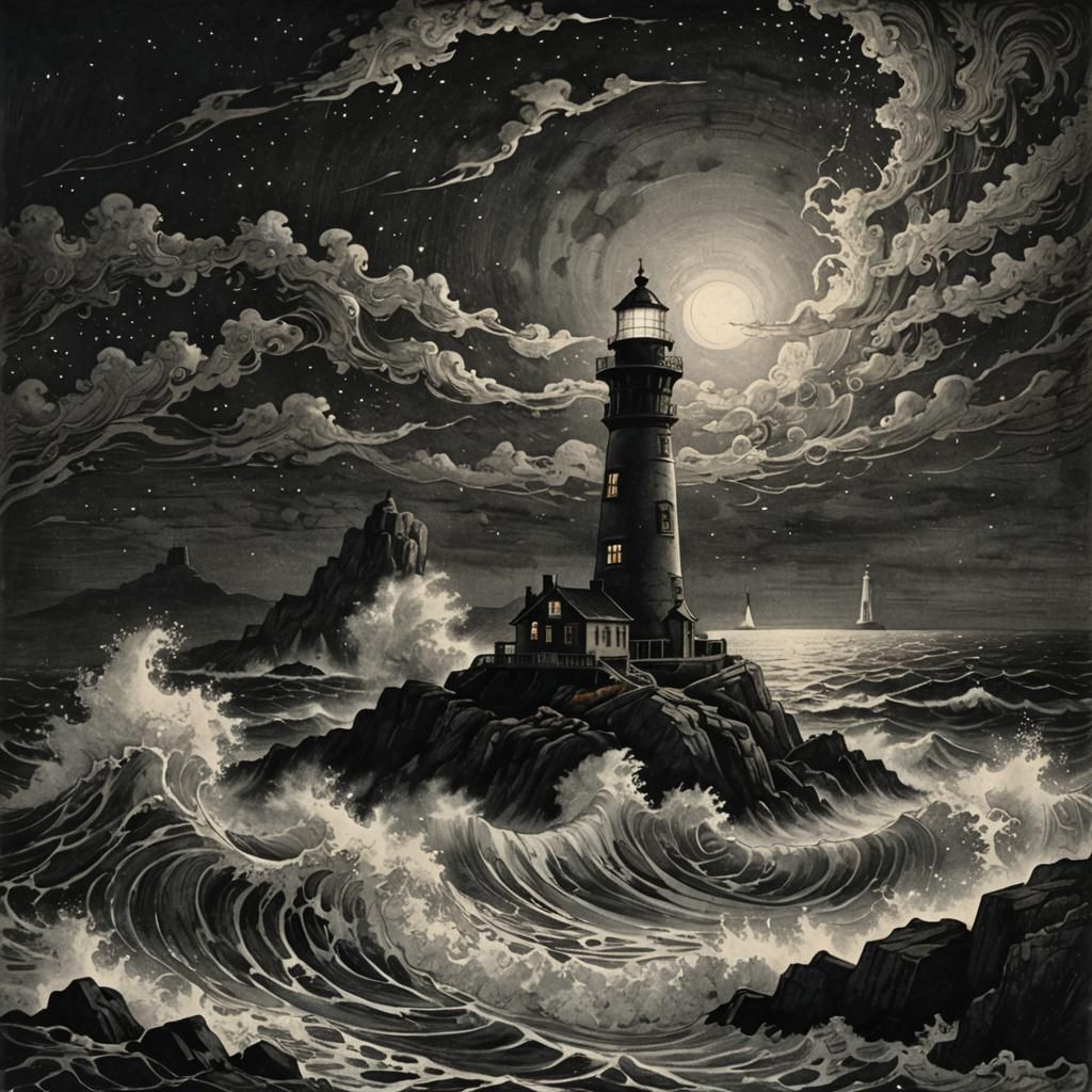 Lighthouse in the storm