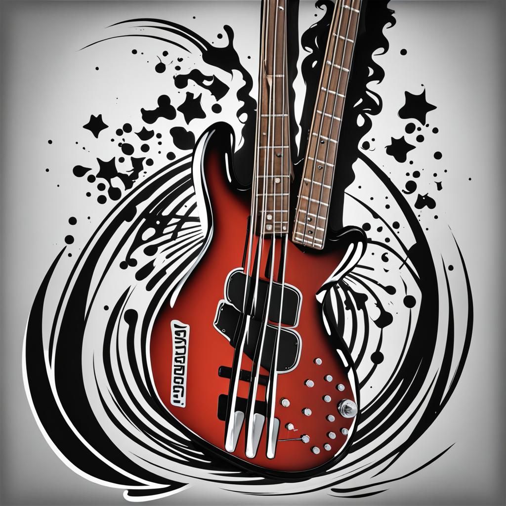 Bass Guitar Visual Representation