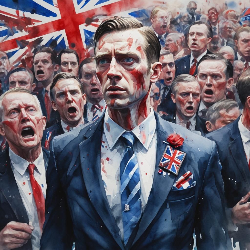 Eerie Dystopian Surrealism: UK Intrigue at US Rally