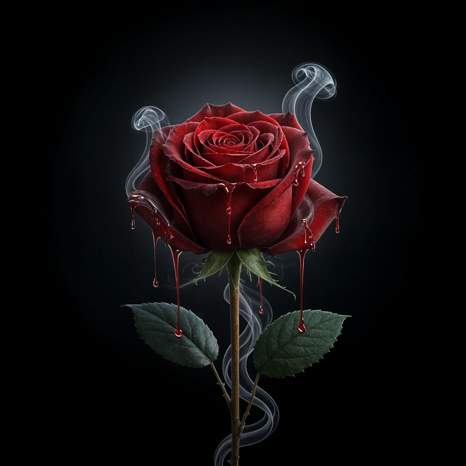 Valentine's Curse: Blood Rose Amidst Smoke