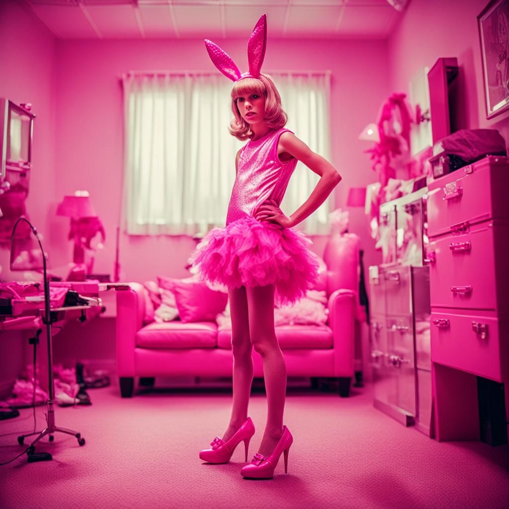 Boy in Bunny Costume: Cinematic Film Still