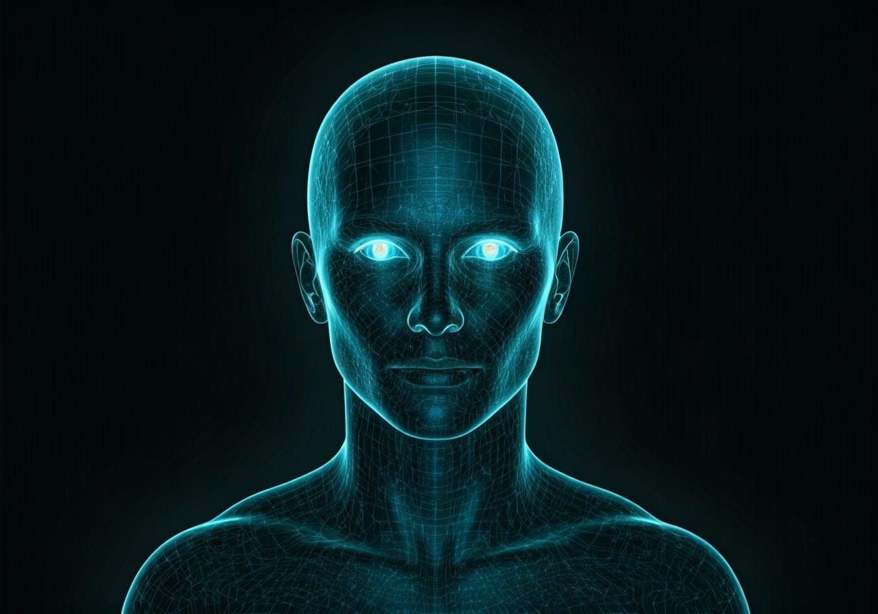 Futuristic Biometric Imagineer in Beeple Style