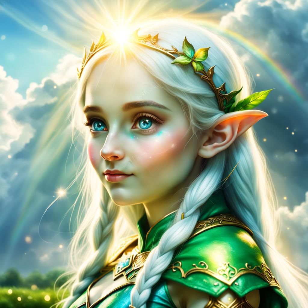 Radiant Elf in Divine Sunshine