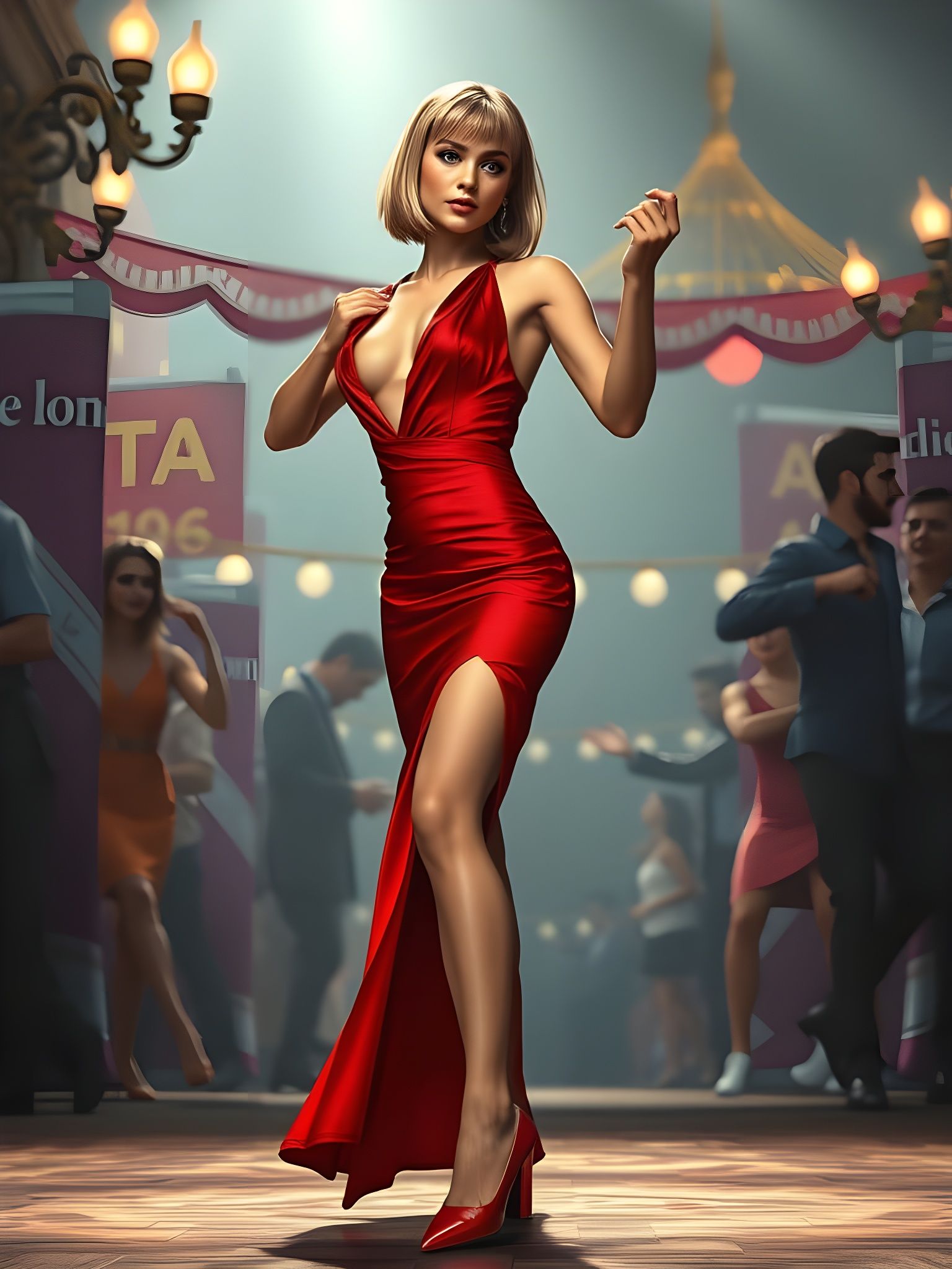 Elegant Tango Dancer in Argentina's Vibrant Milonga Scene