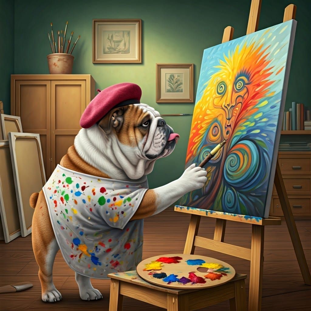 English Bulldog Artist