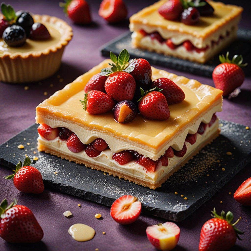 Soft Focus Pastry on Velvet, Close-Up Photography