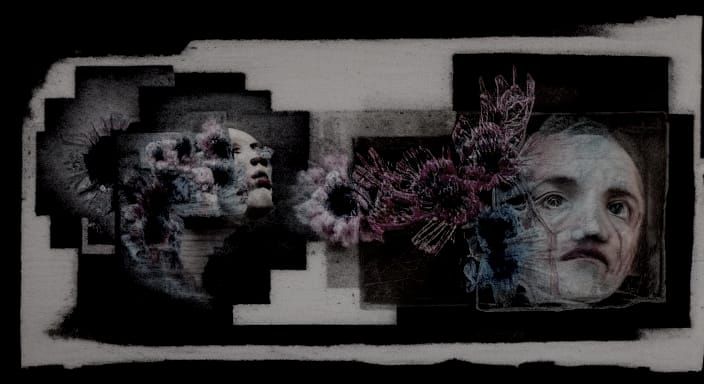 Stages of Loss and Recovery in Mixed Media Masterpiece