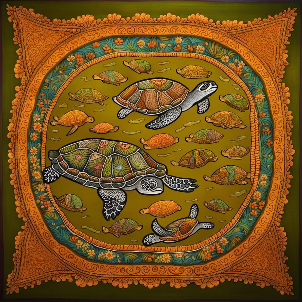 Olive Ridley Turtles Pattachitra