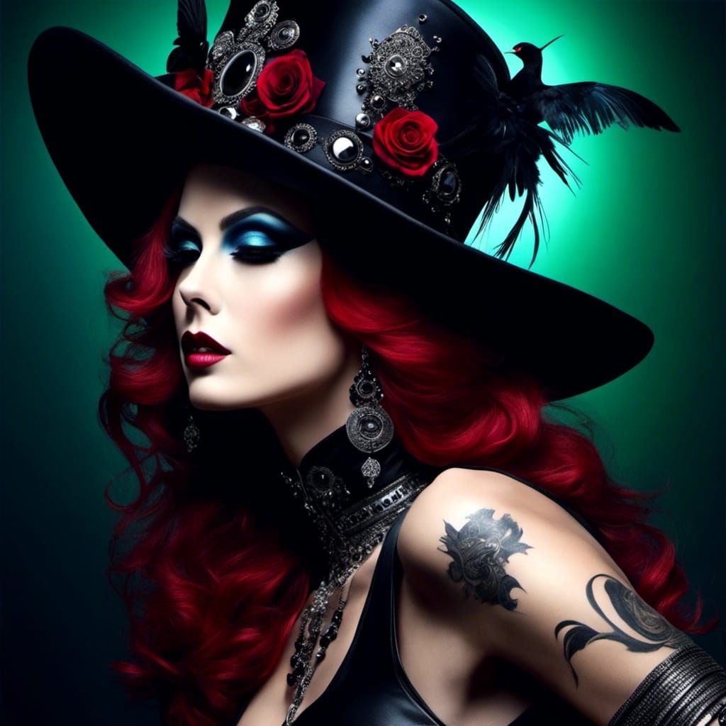 Poison Girl Portrait in Surreal Style