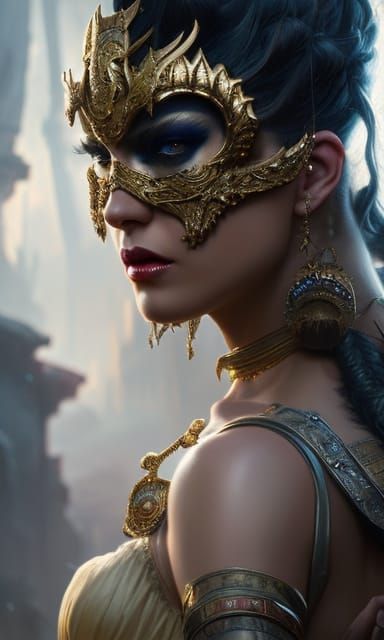 Undead Mad Queen in Demon Masquerade Mask