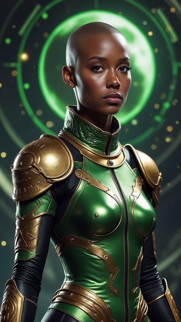 Moondragon in Cosmic Armor: A Regal Portrait