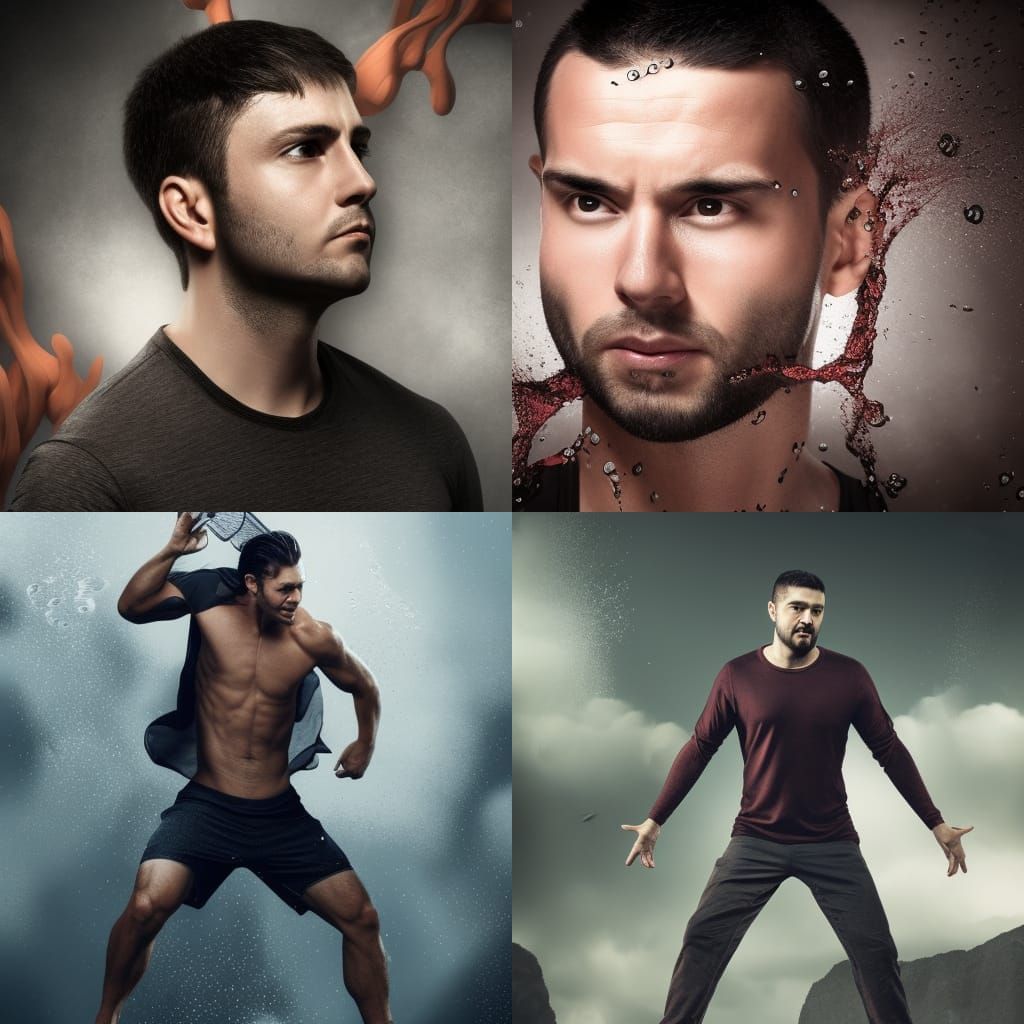 Detailed Matte Painting of a Serious Man