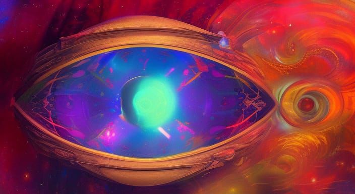 Surreal Cosmic Landscape with Strange Objects