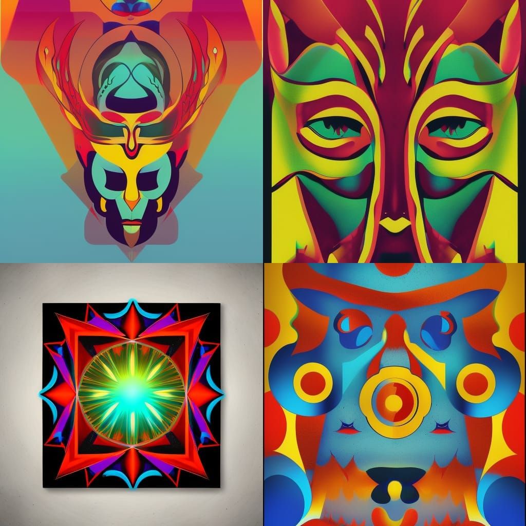 Mahakaal Pop Art Screen Print in 8K