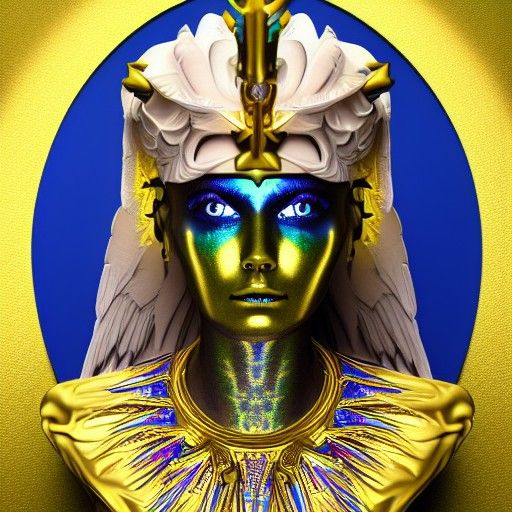 Divine Alien Being in Prismatic Astral Illustration