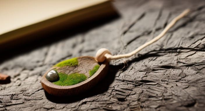 Mystical Wooden Amulet Still Life With Dynamic Lighting