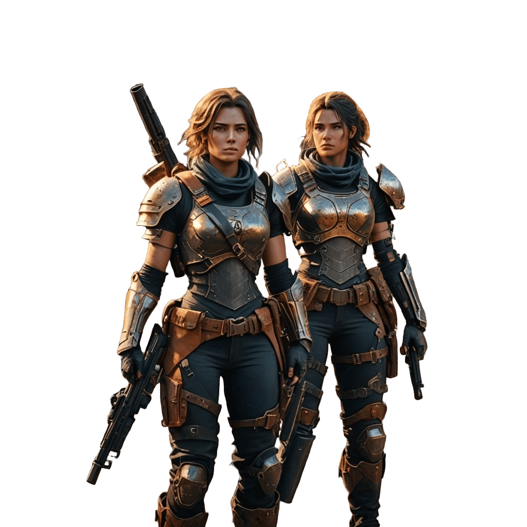 Post-Apocalyptic Woman with Voluptuous Figure in 3D