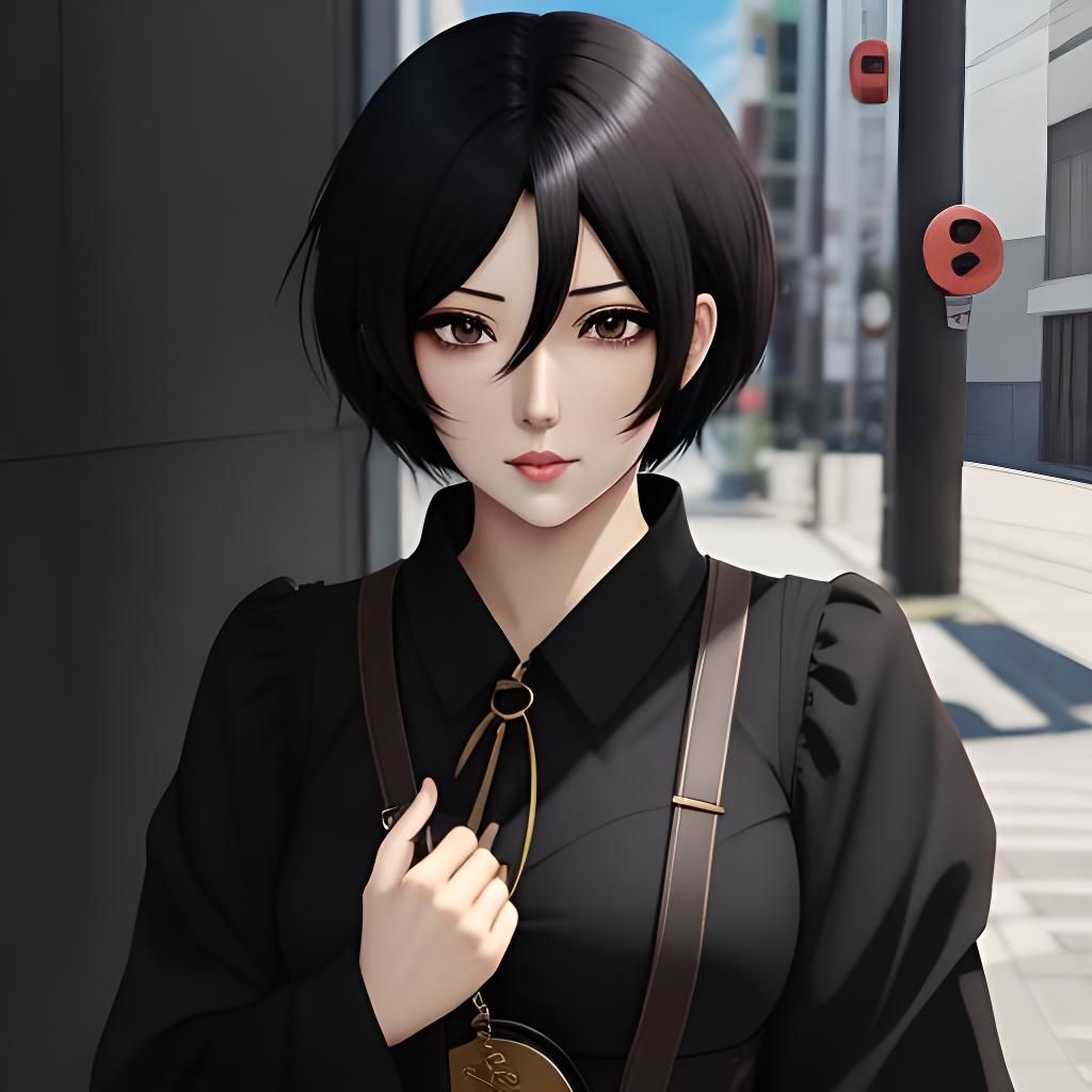 Dizzy Anime Girl in Manga Style