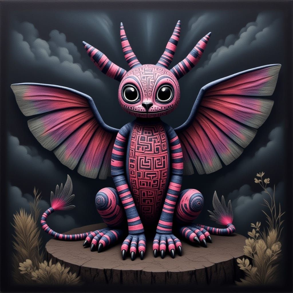 Majestic Griffin Doll with Celtic Symbols