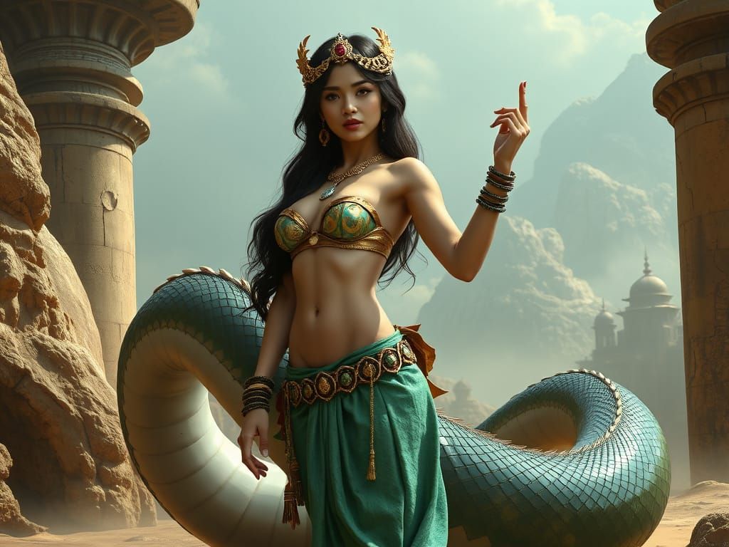 Princess Jasmine as Naga