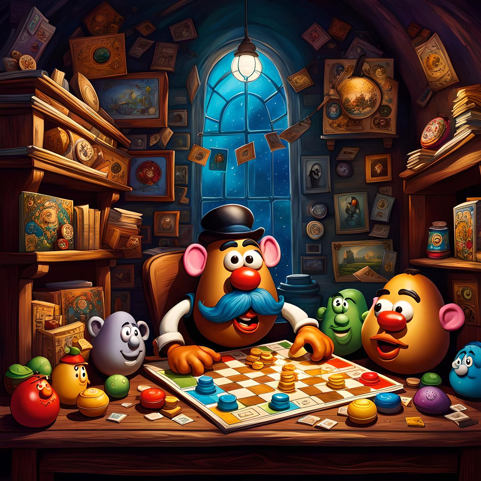 Mr. Potato Head Board Game Illustration