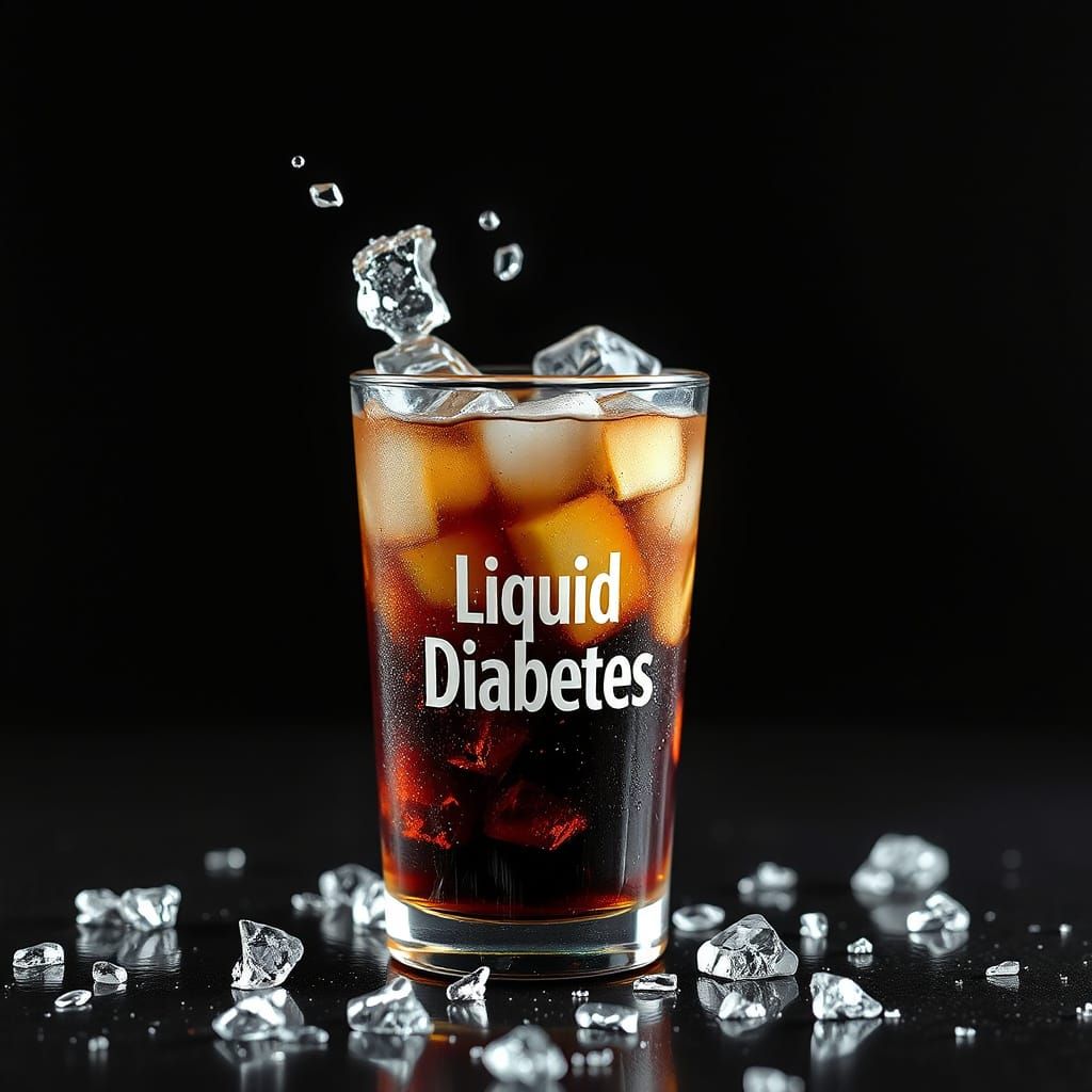 A Glass of Icy Cola, Dripping with Condensation and Color