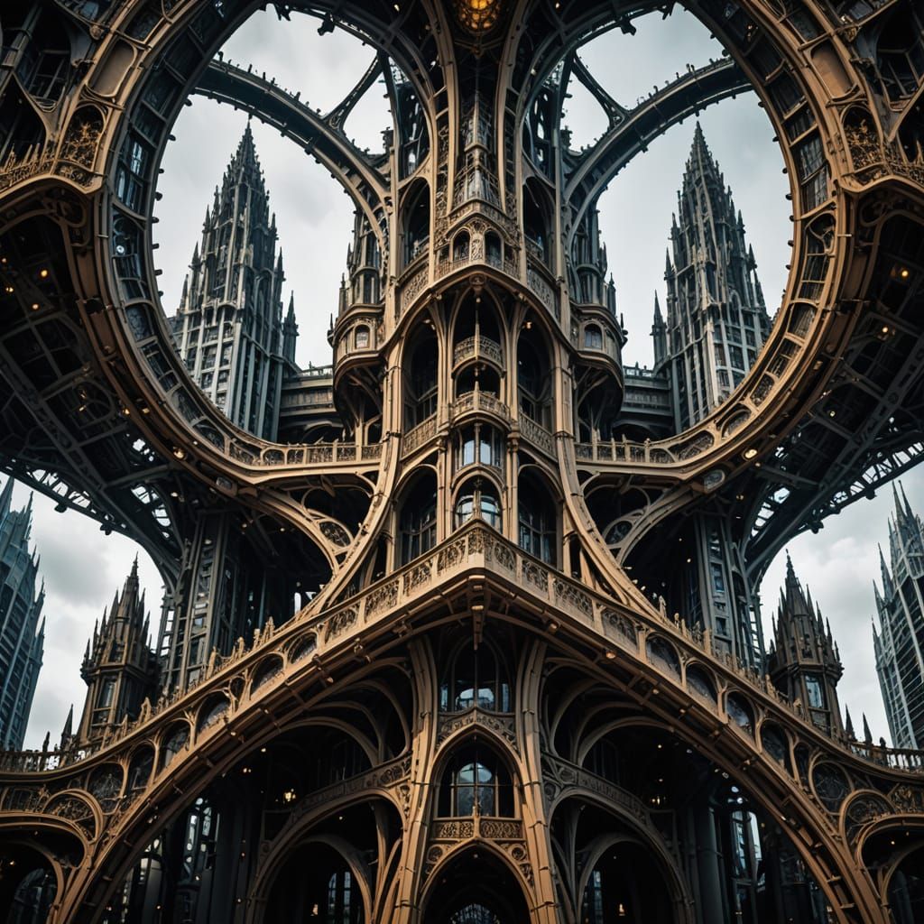 Gothic Megastructure in Fractal Urban Depth of Field