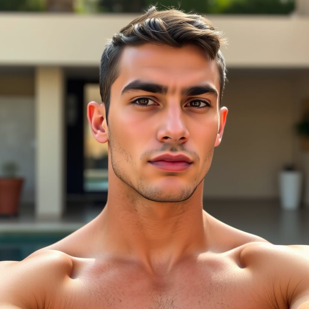 Sensual Young Spanish Hunk Reveals Muscular Physique