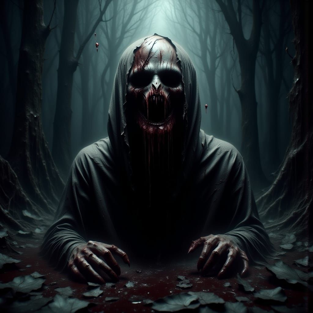 Terrifying Bloody Nightmare Crawling in Agony