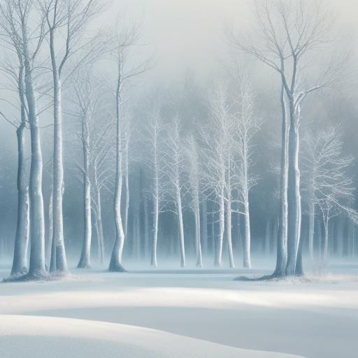 Winter Whimsy: Ethereal Snowscape in Soft Pastels