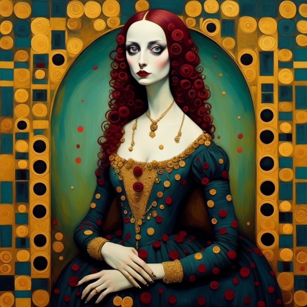 Mona Lisa in Style of Art Nouveau