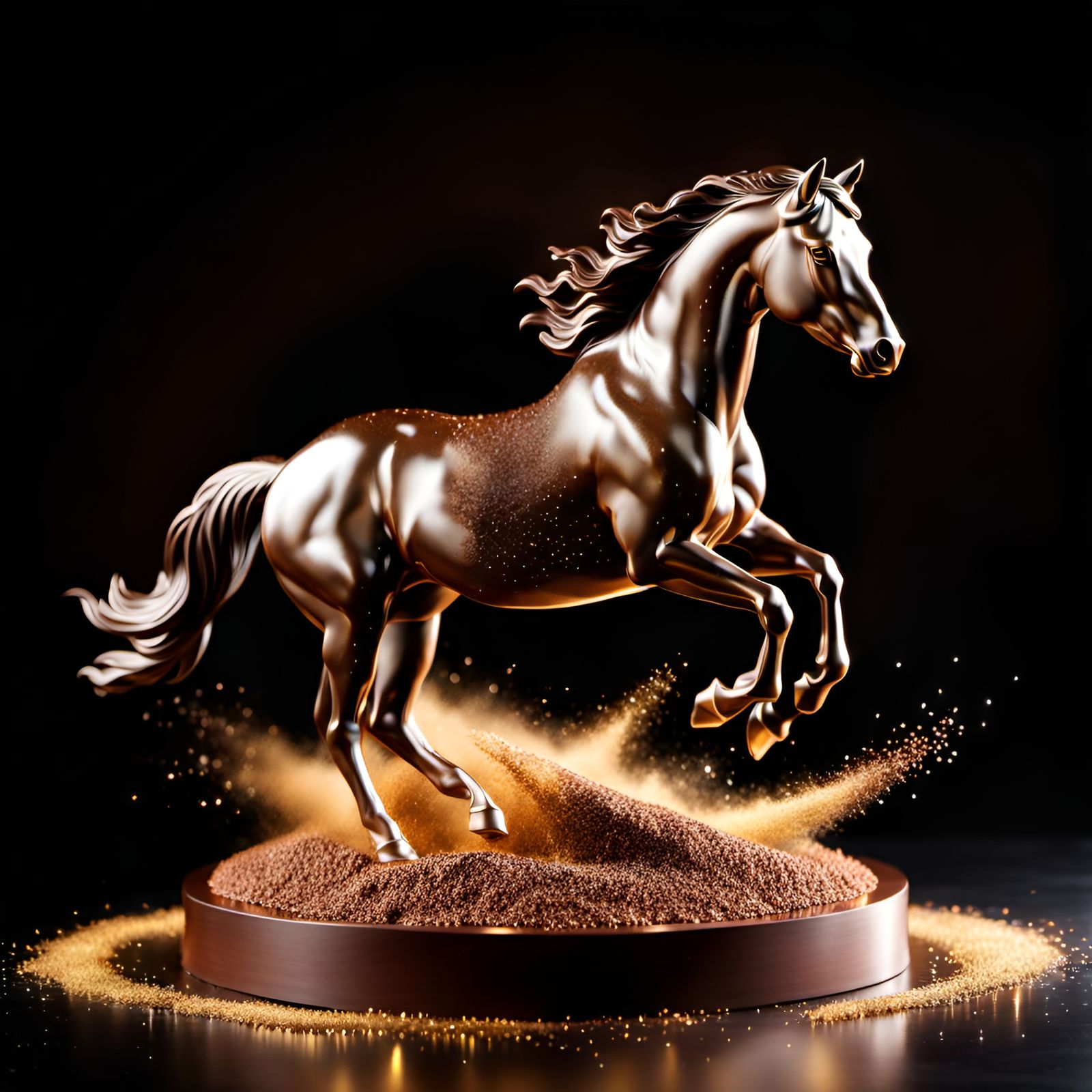 Chocolate sculpture - Wild horse