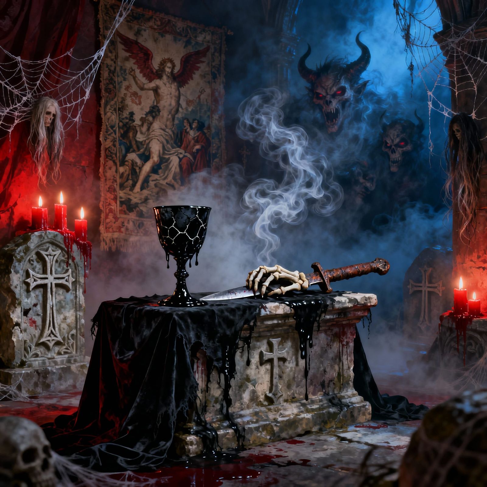 The Last Anointing Ethereal Fantasy in Dark Painterly Style