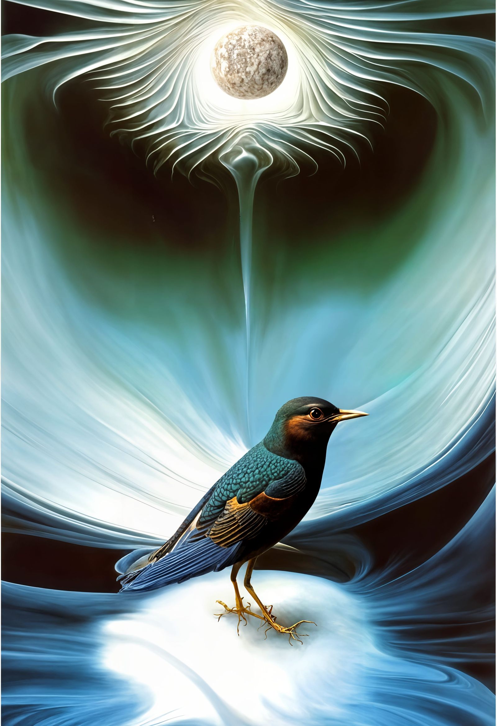 'A bird, before us.'