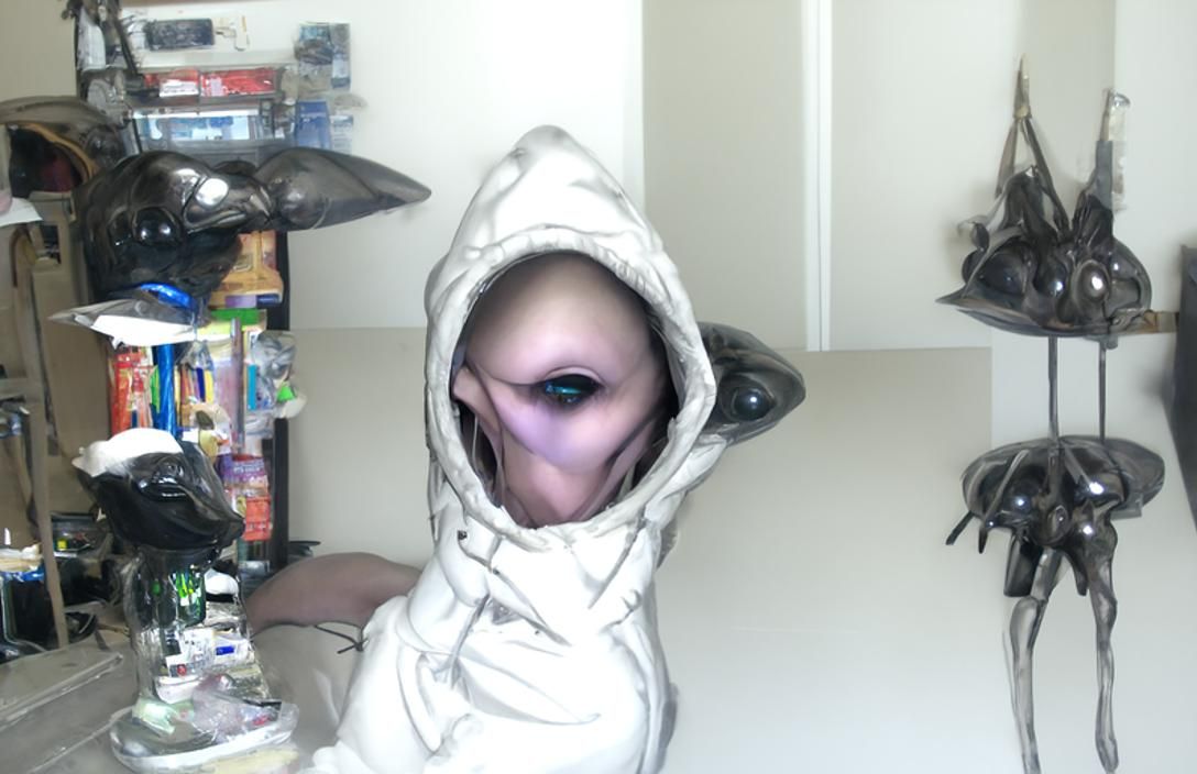 Enigmatic Hooded Alien Creature