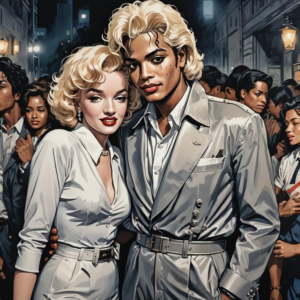 Marilyn Monroe with Michael Jackson