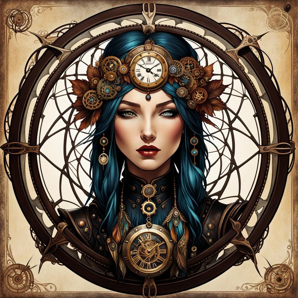 Dreamcatcher in Clockpunk Steampunk Fantasycore Style