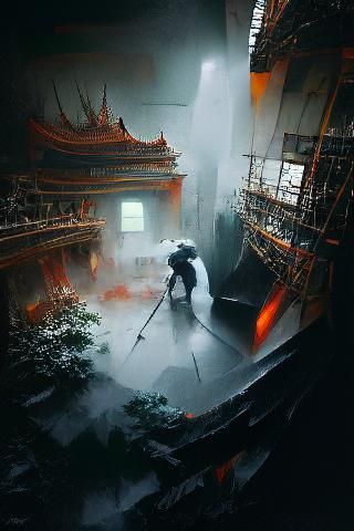 Executioner at Work: Matte Painting Concept Art
