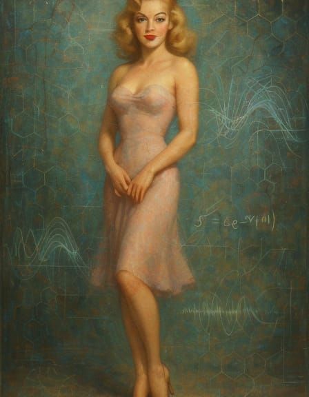 Glitch Art: 1950s Pin-Up with Fractal Overlays