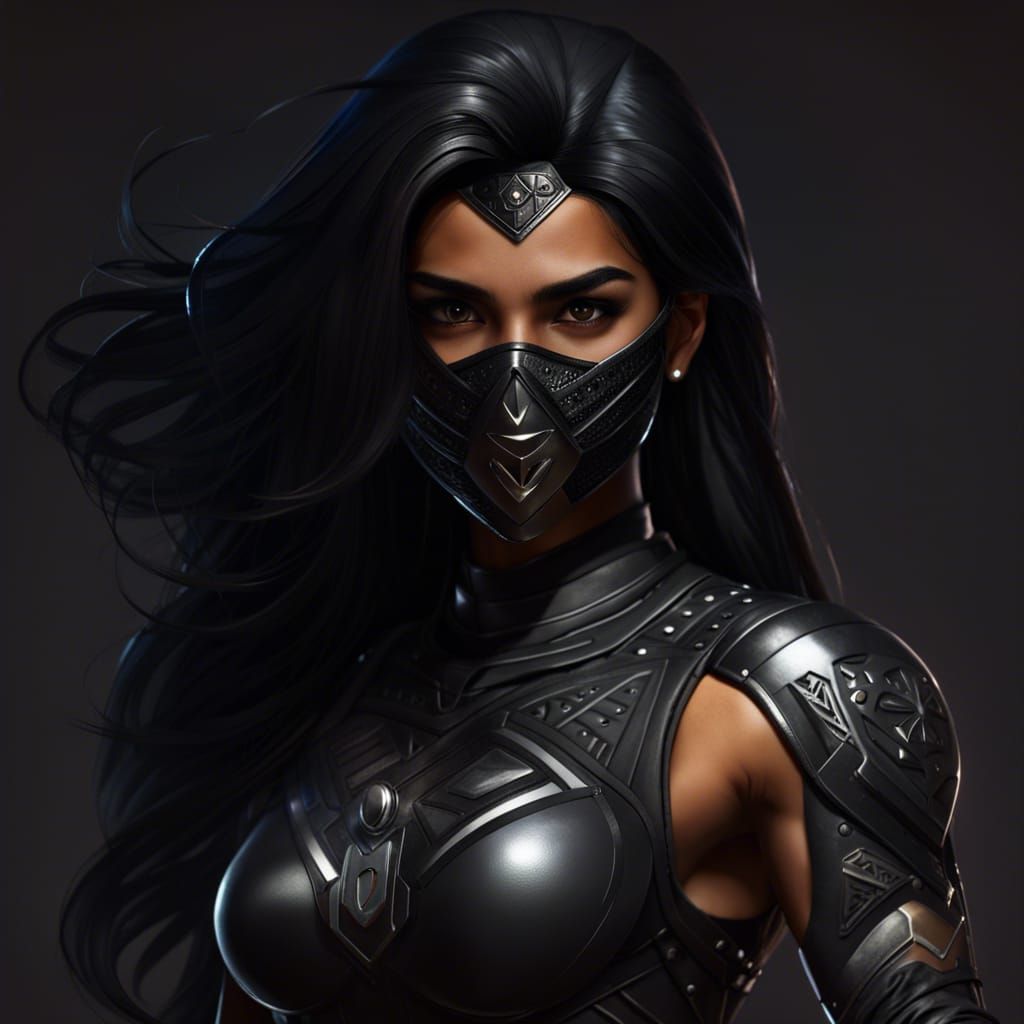 Indian Teen Superheroine in Tactical Armor