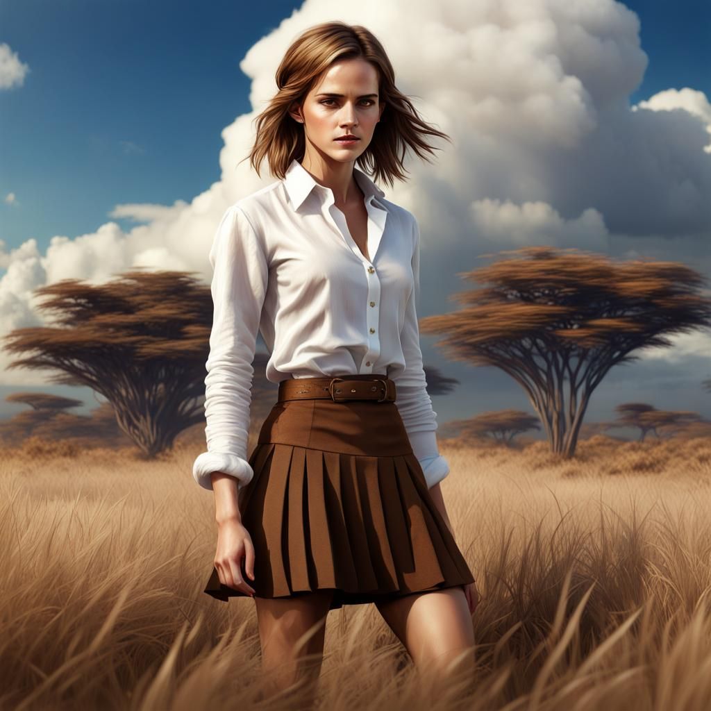 Emma Watson on the African Savanna