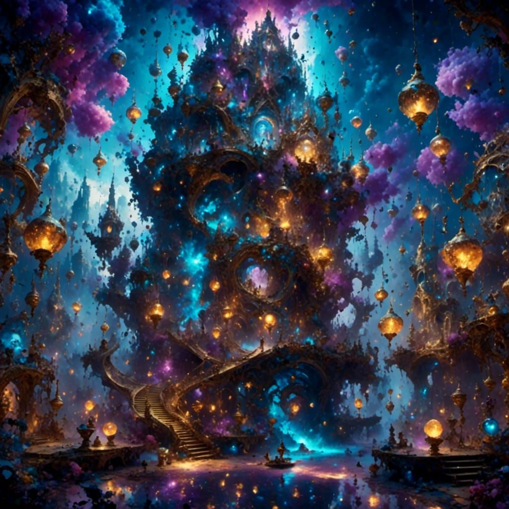 Dreamlike Purple Fantasy Landscape