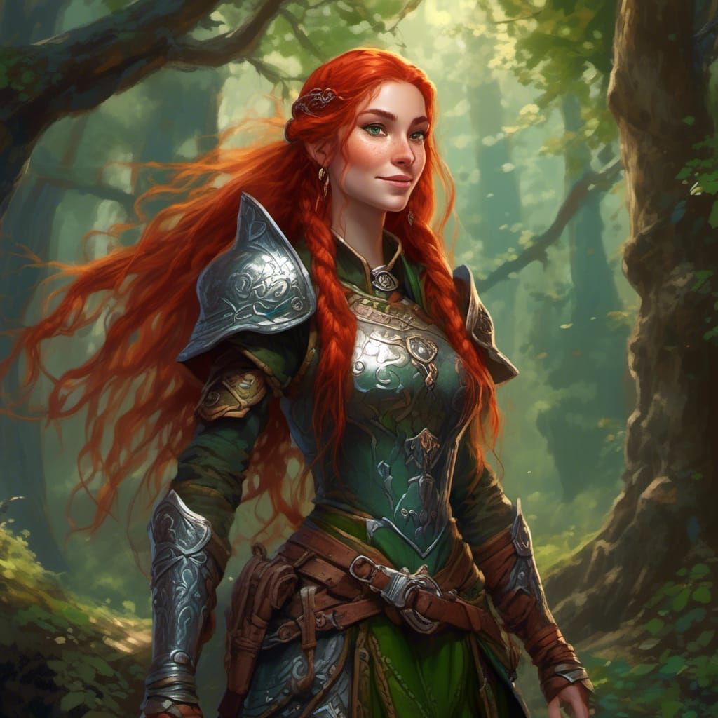 Beautiful Elf Cleric Casting a Spell