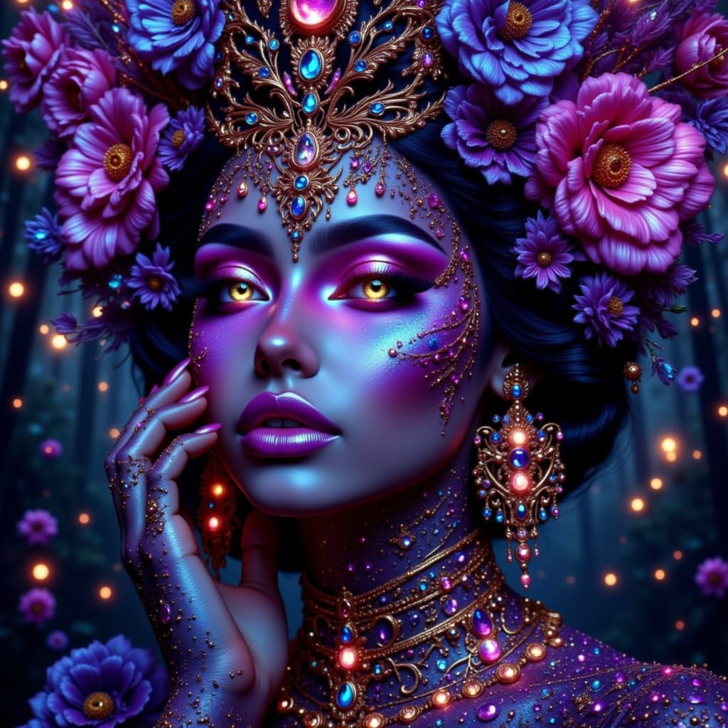 The Midnight Maven in Psychedelic Baroque Style