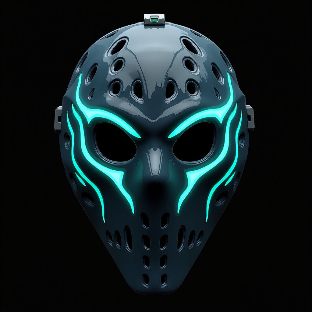 Cyberpunk Goalie Mask Inspired by Subnautica's Reaper Leviat...